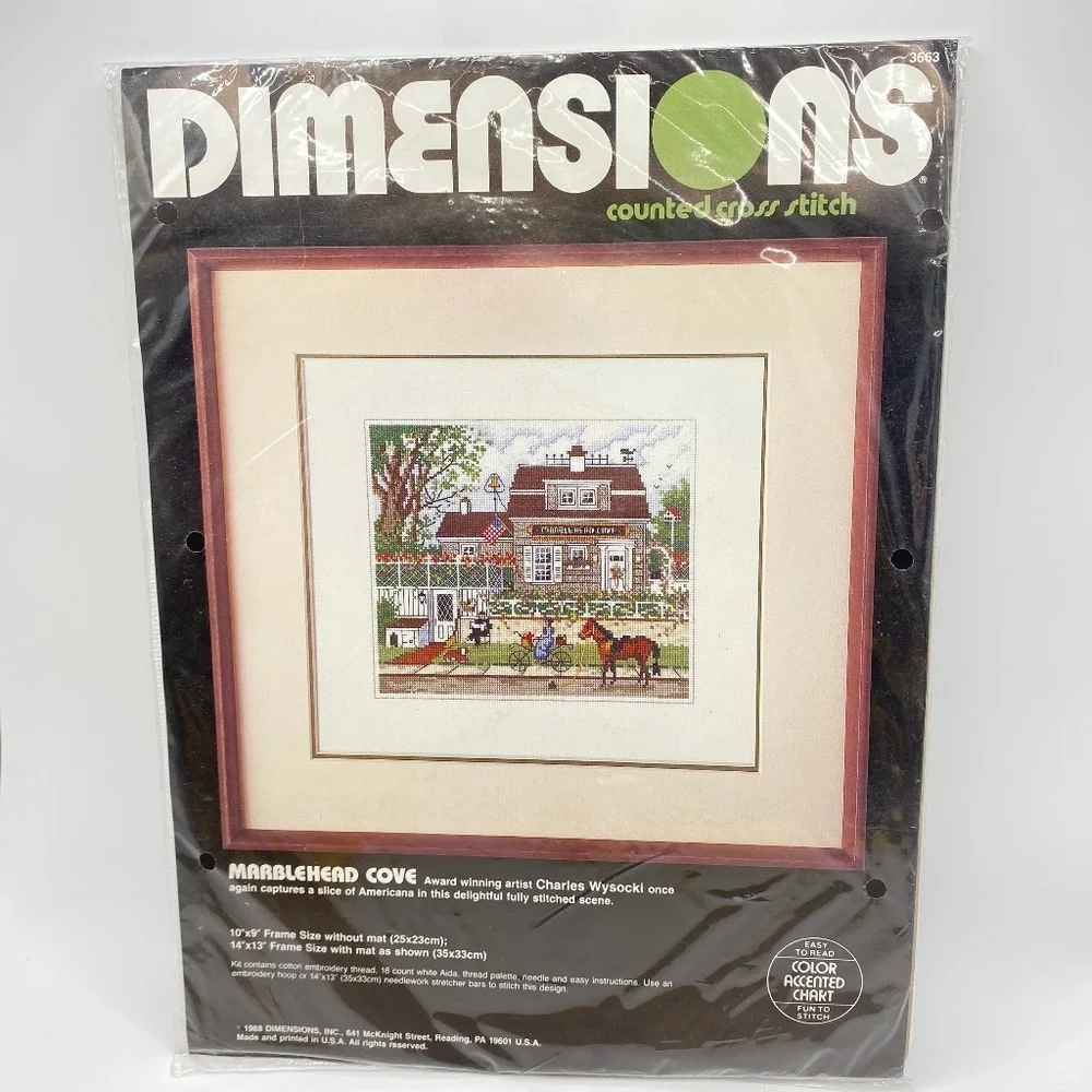 Sealed Counted Cross-Stitch Kit DIMENSIONS #3663 Marblehead Cove 10